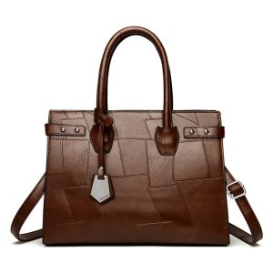 Ultra‑Light 0.7 kg One‑Shoulder Crossbody Bag – Secure Zip, 330 mm × 250 mm, Solid Black/White/Brown – Shopdecimals