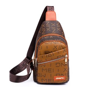 Lightweight 0.33 kg Women's Crossbody Bag – Adjustable 180 cm Strap, 20×30 cm Main Pocket, Dual‑Tone Letter Print – Shopdecimals Trendy Chest Bag