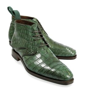 Lightweight Men’s Dress Boots – 0.8 kg PU Upper, Rubber Sole, 38‑48 Sizes in Green, Brown & Burgundy – Shopdecimals Casual Elegance