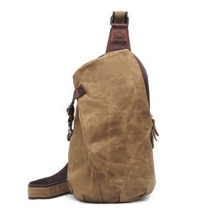 Lightweight Waterproof Canvas Messenger Bag – Retro Chest Design, Fits 13" Laptop, Adjustable Strap – Shopdecimals