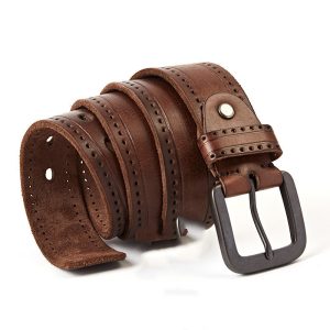 Full‑grain Men’s Leather Belt – Adjustable 110‑130 cm, Scratch‑Resistant, 0.21 kg, Black/Brown/Coffee – Shopdecimals Durable Style