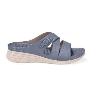 All‑Day Comfort Large‑Size Women’s Slippers with Thick EVA Impact‑Absorbing Sole – Featherlight 0.35 kg, Wedge Heel, 3‑5 cm – Blue, Black, Light Blue | Shopdecimals