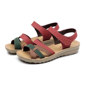 Feather‑Light Soft‑Leather Beach Sandals – All‑Day Comfort in Red, Sizes 35‑41 | Shop Decimals