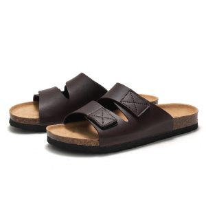 All‑Day Comfort Men’s Cork Slippers with Secure Velcro – Lightweight, Breathable, Sizes 39‑45 – Shop Decimals