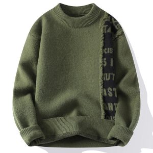 Lightweight Warmth: Men’s Loose‑Fit Winter Sweater – Thick‑Tech Knit, Plus Sizes to 4 XL, 3 Color Options – Shopdecimals Casual Essential