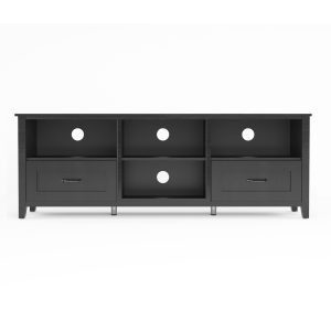 70‑Inch Black TV Stand with 2 Drawers & 4 High‑Capacity Compartments – Stable, Clutter‑Free Entertainment Hub | Shopdecimals
