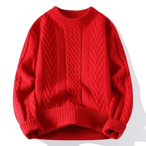 Lightweight Warmth: Multicolor Cable‑Knit Sweater for Men – Loose Fit, 0.58 kg, Sizes M‑4 XL | Shopdecimals