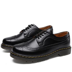 All‑Day Comfort Brogue Leather Lace‑Up Shoes – Unisex 5‑Hole Round Toe, Wear‑Resistant Patent Leather – Shopdecimals