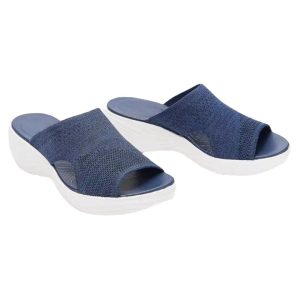 Ultra‑Light Mesh Platform Sandals for Women – Breathable 0.22 kg PU Sole, Stable 3‑Inch Lift, Available in Blue, Grey & Pink – Shopdecimals