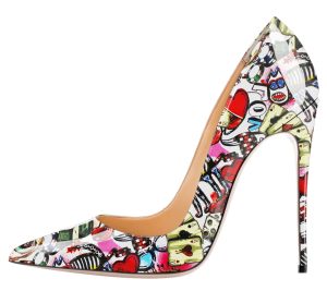 Bold Playing Cards Shallow‑Mouth Heels – 12 cm Stiletto, Feather‑Light 0.75 kg Comfort, Sizes 34‑47 – Shopdecimals