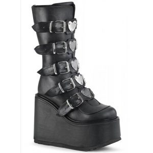 Elevate Your Look with Super‑High Heel Platform Mid‑Boots for Women – 8 cm+ Wedge, Lightweight 1 kg, Sizes 35‑43 – Shopdecimals Black Boots