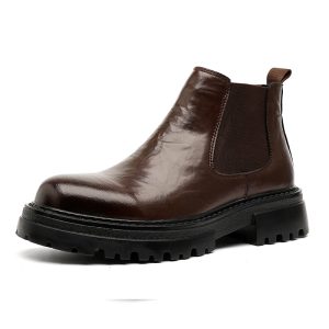 Lightweight British‑Style Martin Boots – Mid‑Top Height‑Boost Shoes for Men, 0.83 kg Comfort in Black or Brown | Shopdecimals