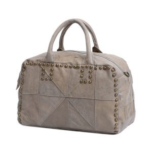 Lightweight Retro Rivet Messenger Bag – Large 30×22×18 cm Capacity, Leather & Rivet Detail – Shopdecimals