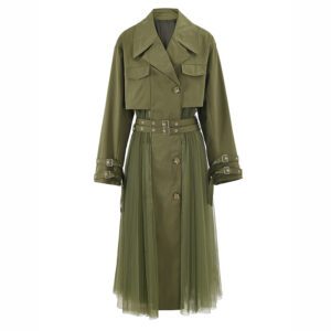 Lightweight Mesh Windbreaker for Women – Breathable Korean‑Style Green Coat with 300 cm Coverage | Shopdecimals