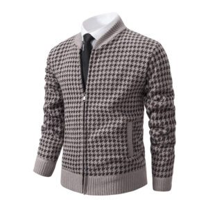 Lightweight Wool‑Blend Cardigan Coat – 0.67 kg, 300 cm Length for Full‑Body Warmth, Hooded, 3 Colors | Shopdecimals Men's Sweater