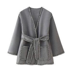 Reversible Lightweight Wool Jacket for Women – Ultra‑Warm, 0.68 kg, Long‑Length with Cinching Waistband | Shopdecimals
