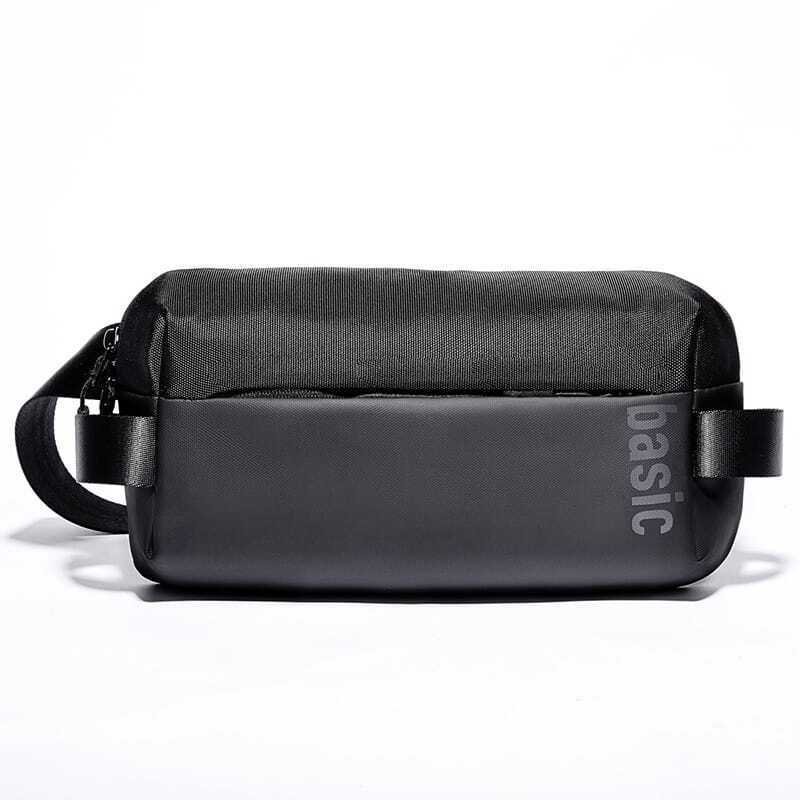 Versatile Black Nylon Zip Fastener Men's Shoulder Bag - Perfect for Both Men ... | ShopDecimals