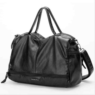 Spacious Washed‑Leather Messenger with Motorcycle‑Grade Strap – Large Capacity, Laptop Sleeve & Smart Organization | Shopdecimals
