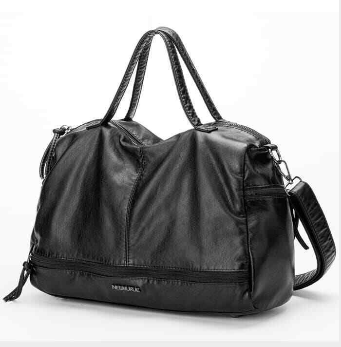 Autumn and Winter Messenger bag washed leather large capacity motorcycle ... | ShopDecimals