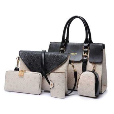 Full‑Grain Black Leather Handbag Set – Tote, Crossbody & Clutch for All‑Day Organization – Shopdecimals