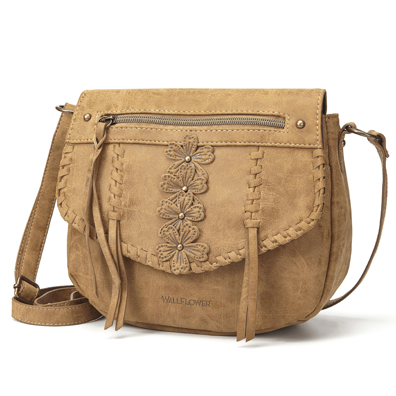 Annmouler Designer Women Handbag Purse Pu Leather Shoulder Bag Flower Crossbo... | ShopDecimals