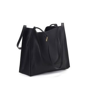 Large Capacity Leather Commuter Bucket Bag | ShopDecimals