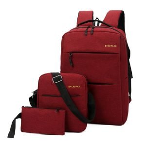 Casual Men's Backpack Three-piece Outdoor Travel Computer Backpack Female School Bag | ShopDecimals