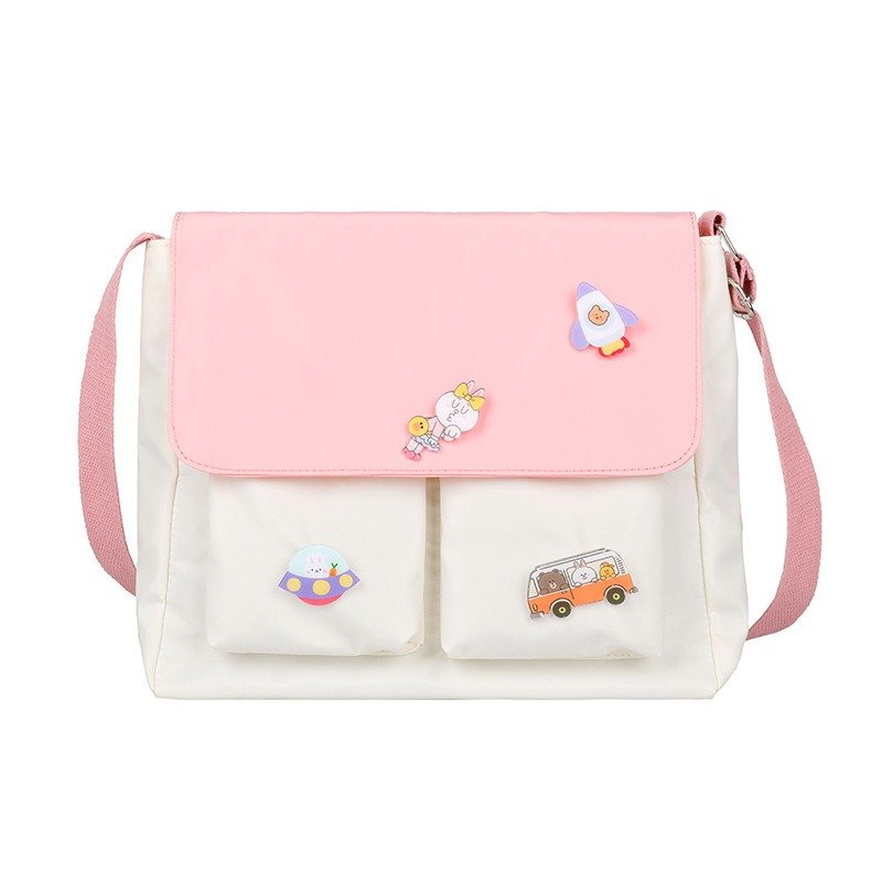 Mori Student Messenger Bag Female Cute Girl Heart Hit Color Single Shoulder Bag | ShopDecimals