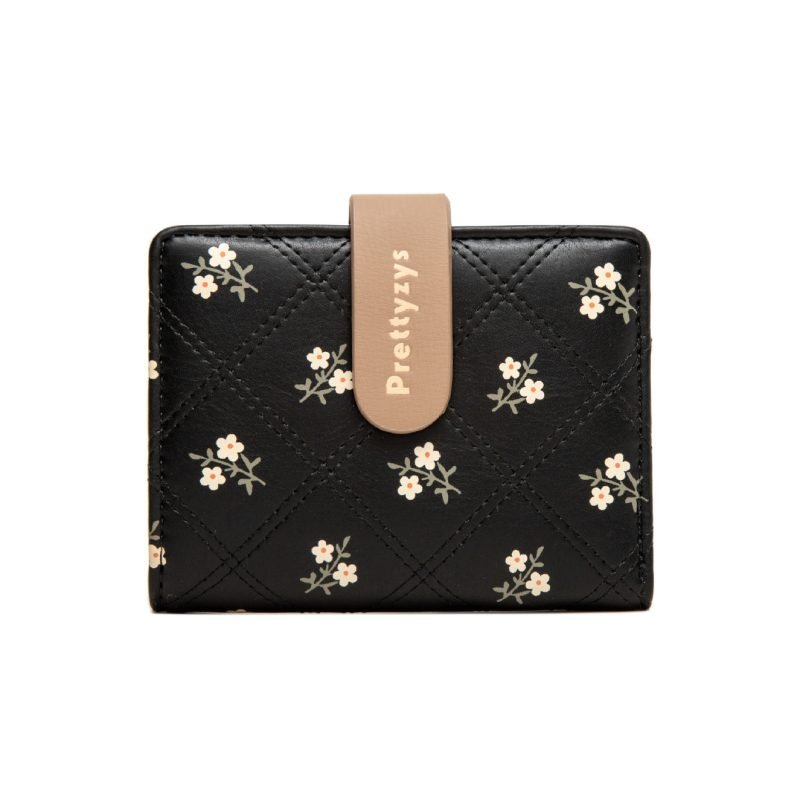 Women's Soft Printed Buckle Folding Small Wallet Multiple Card Slots Integrated Card Holder | ShopDecimals