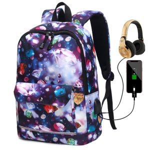 Female Computer Rechargeable Schoolbag Backpack | ShopDecimals