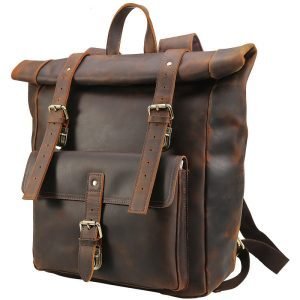 Men's Crazy Horse Leather Travel Backpack | ShopDecimals