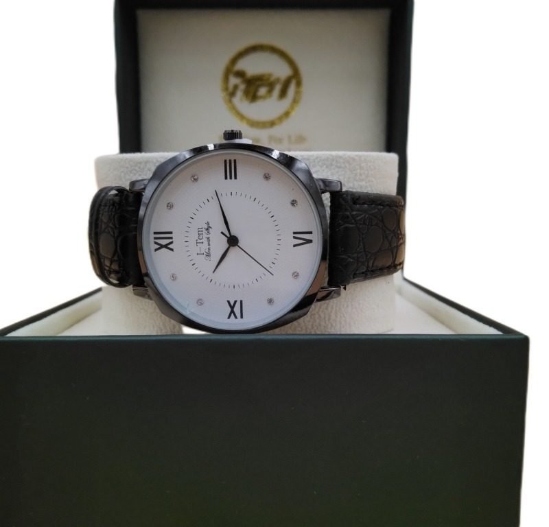 I-Tem Elliot Cohen I-TW770 Fancy Watch: Stylish Black Frame Dial with Sapphire Glass Protection and Multi-Color Italian Leather Strap- I-Tem Innovation by Temi | ShopDecimals