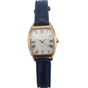 The Venus Rose Gold I-TW735 Square Case Luxury Wristwatch with Roman Numeral Dial and Leather Strap - A Timeless Timepiece for Stylish Women!- I-Tem Innovation by Temi | ShopDecimals - blue