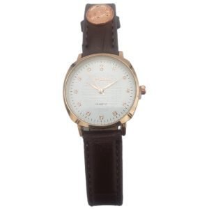 I-Tem Jeliness Max I-TW007 Quartz Rose Gold Watch for Ladies - Elegant Italian Leather Strap and Diamond Accent- I-Tem Innovation by Temi | ShopDecimals - coffee