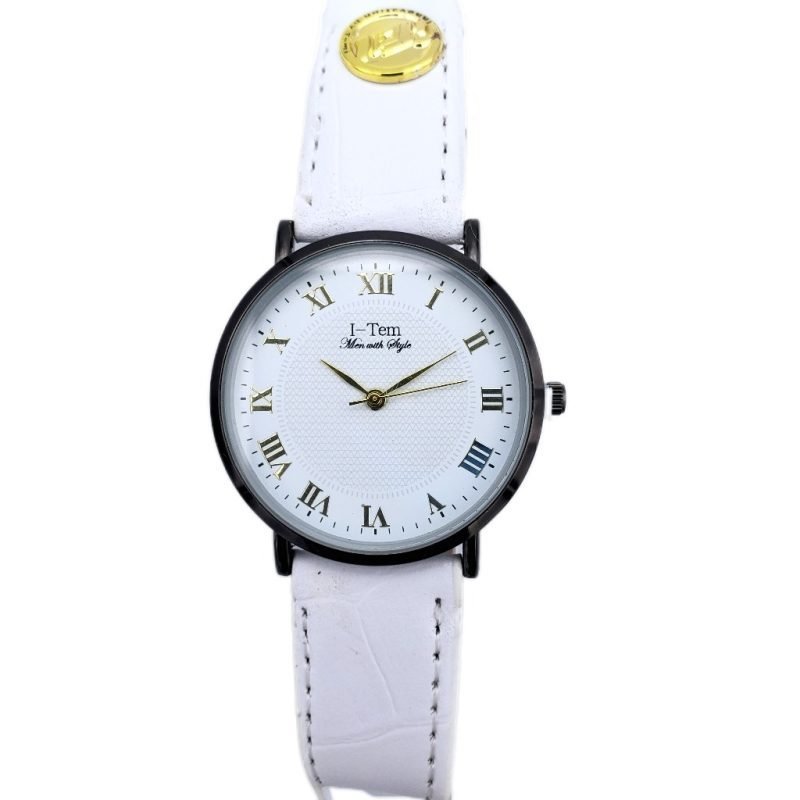The Lexington Dyre I-TW456 Men's Classy Watch - Stylish Italian Leather Strap, Sapphire Glass Protection, and Roman Numeral Dial- I-Tem Innovation by Temi | ShopDecimals - white