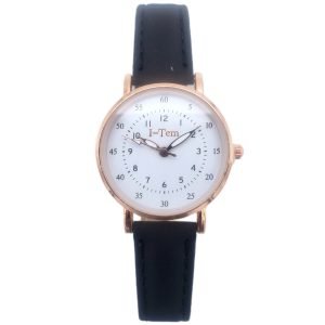 I-Tem Time-goddess I-TW645 Chronograph Watch for Ladies - Stylish Suede Leather Strap Options and Precise Timekeeping- I-Tem Innovation by Temi | ShopDecimals - black