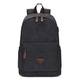 Portable Canvas Backpack With USB Design | ShopDecimals