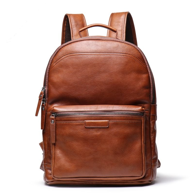 Large-capacity Cowhide Backpack Vegetable Tanned Leather Travel Bag European And American Retro | ShopDecimals