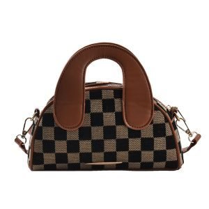 Checkered Dumplings, Checkerboard Grid, Black And White Contrast Color Personality | ShopDecimals