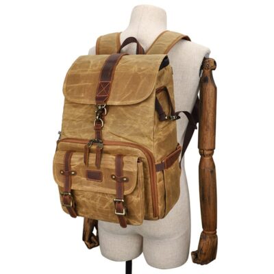 Lightweight Waterproof Canvas Camera Backpack with Laptop Sleeve – Spacious 45 cm Design for DSLR & 15‑inch Laptop – Shopdecimals