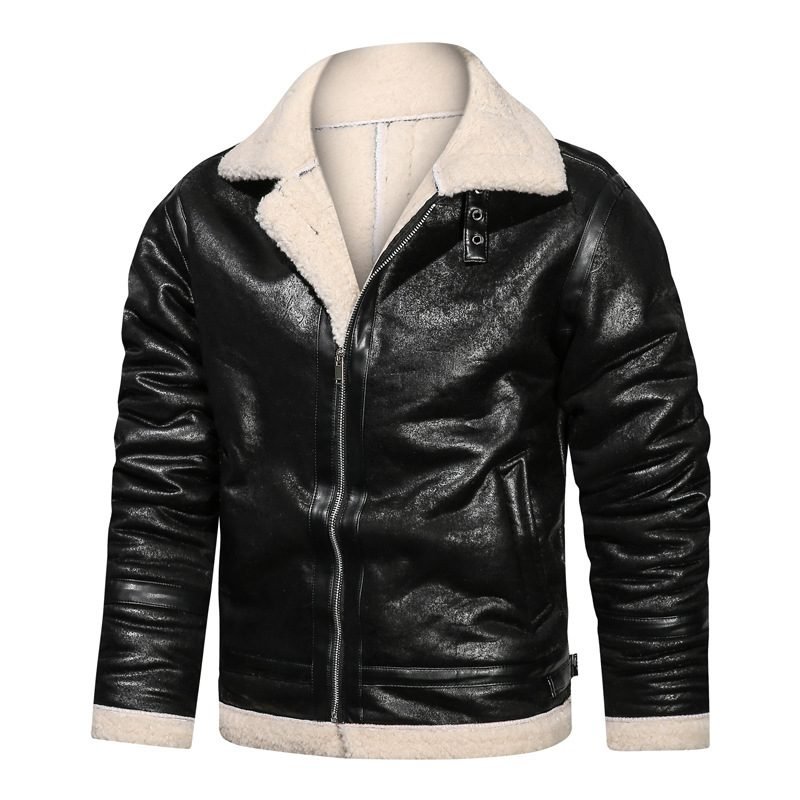 Casual Lapel Faux Fur One-piece Men's Jacket | ShopDecimals