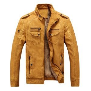 Leather Jacket Plus Velvet Washed Retro Leather Jacket | ShopDecimals