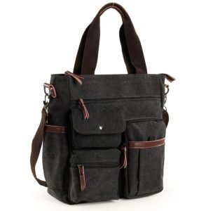 Spot Amites Business Portable Canvas Men's Bag Vertical One Shoulder Electric Messenger Bag Men's Briefcase | ShopDecimals