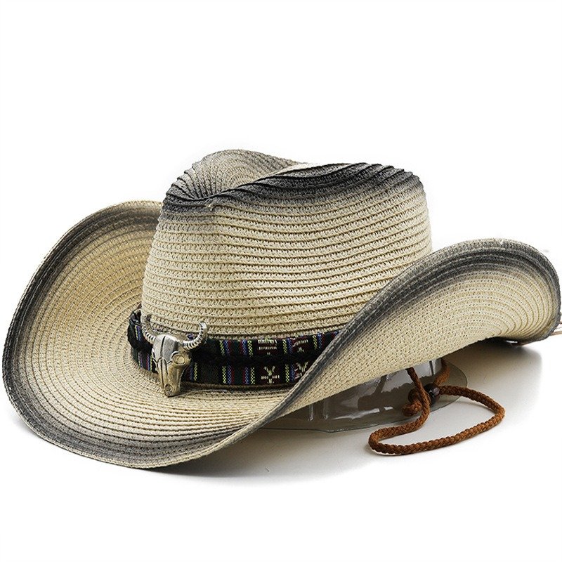 Denim Ethnic Style Straw Hat Men And Women Outdoor | ShopDecimals