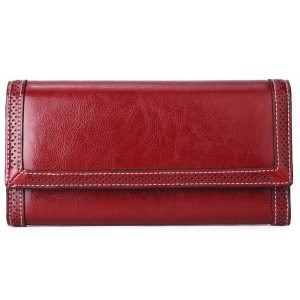 Women's Long Leather Wallet With Multiple Card Slots | ShopDecimals