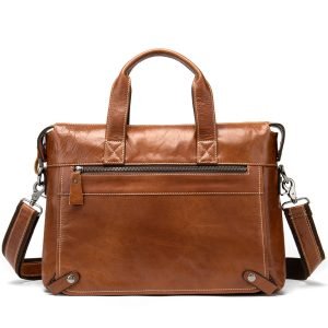 Business first layer leather briefcase | ShopDecimals