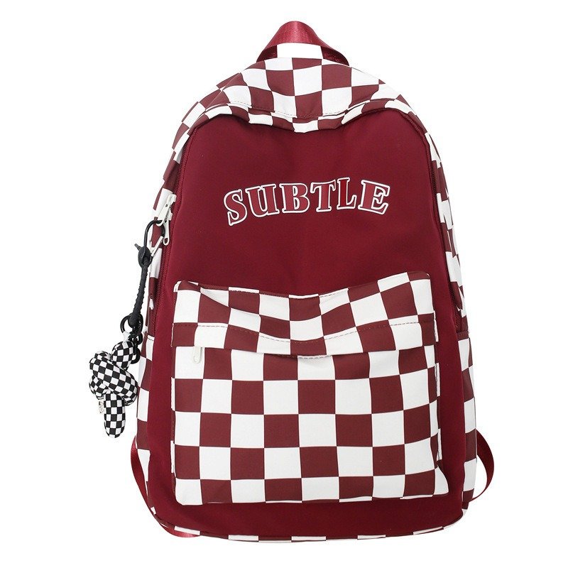 Ins Trendy Cool Plaid Student Backpack | ShopDecimals