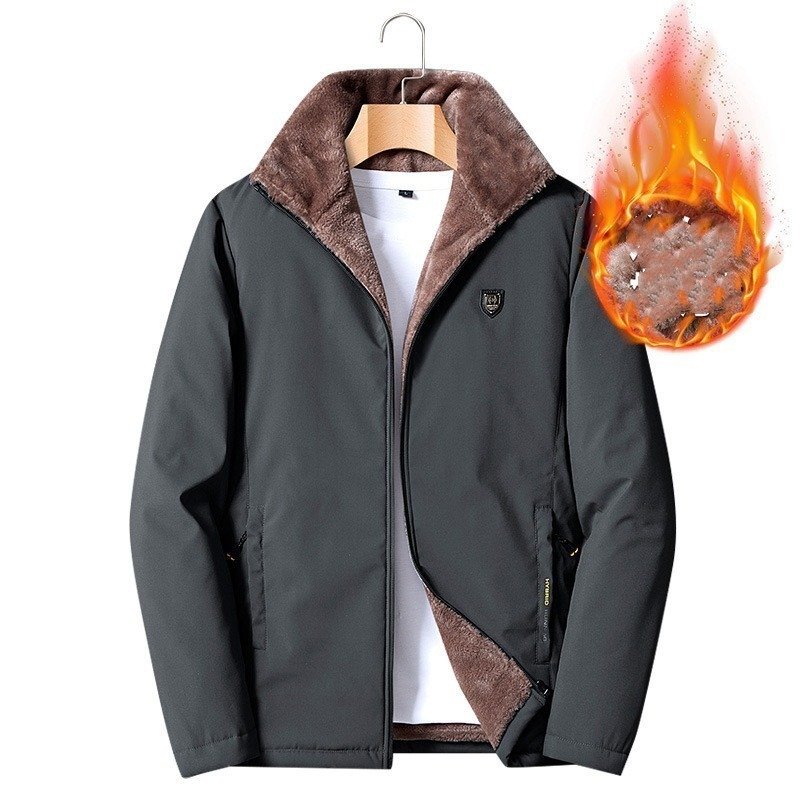 Oversized Stand-collar Jacket Warm Lamb Velvet Cotton Coat | ShopDecimals