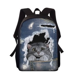 Cowboy hollowed-out pet cat children's schoolbags | ShopDecimals