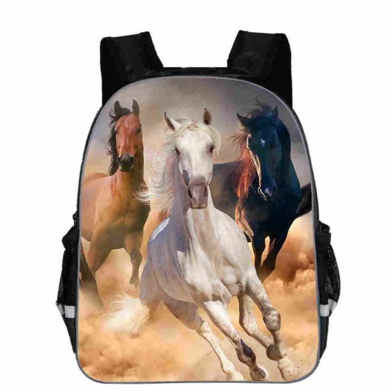Horse Schoolbag Animal Head High School Junior High School Elementary School Toddler Cartoon Lightening Backpack | ShopDecimals